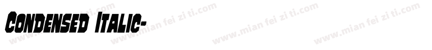 Condensed Italic字体转换